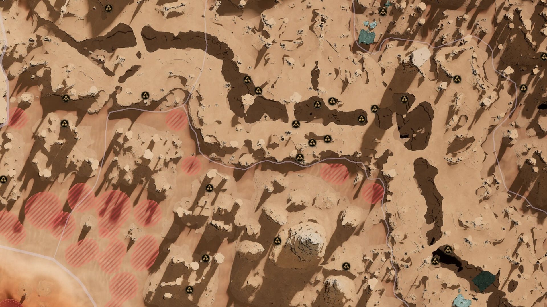 Head to any of those little icons on the map and you're likely to find Calibrated Servoks in Dune Awakening (Image via Funcom)